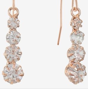 Monet jewelry rose drop gold earrings